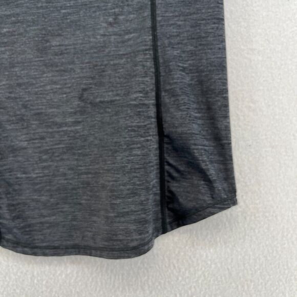 LULULEMON Top XS Ruched Mesh Panel Back Yoga Gym Running Heather Gray - Picture 8 of 13